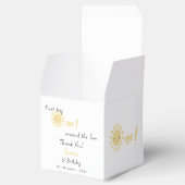 Schattigee kleine zonneschijn 1e verjaardag bedankdoosjes (Geopend)