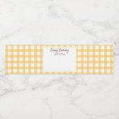 Schattigee Kleine Zonneschijn Kinder Happy Birthda Waterfles Etiket (Enkel label)