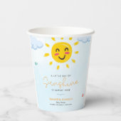 Schattigee kleine zonnestraal papieren bekers (Achterkant)