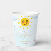 Schattigee kleine zonnestraal papieren bekers (Voorkant)