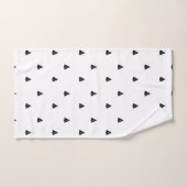 Schattigee kleine zwarte kerstbomen handdoek (Handdoek)