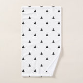 Schattigee kleine zwarte kerstbomen handdoek (Handdoek)