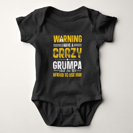 Schattigee kleinkinderen unisex Graumpa woordkunst Romper (Voorkant)