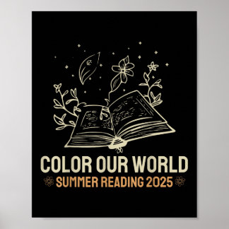 Schattigee kleur Onze Wereld Zomer Lezen 2025 Boek Poster
