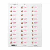 Schattigee kleuren Gingerbread House retourlabels Etiket (Full Sheet)