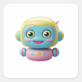 Schattigee Kleurrijke 3D Robot Sticker – Kawaii AI