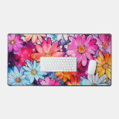 Schattigee Kleurrijke Abstracte Bloemillustratie Bureaumat (Keyboard & Muis)