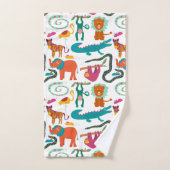 Schattigee kleurrijke Abstracte dieren Kinder Bad Handdoek (Handdoek)