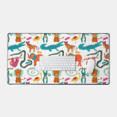 Schattigee kleurrijke Abstracte Dieren Kinder Patr Bureaumat (Keyboard & Muis)