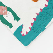 Schattigee kleurrijke Abstracte Dieren Kinder Patr Fleece Deken (Hoek)