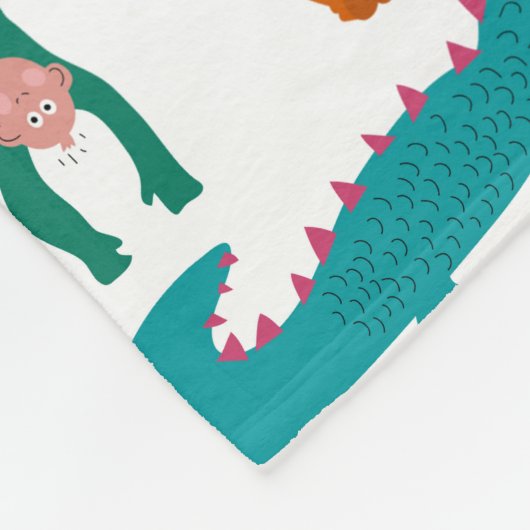 Schattigee kleurrijke Abstracte Dieren Kinder Patr Fleece Deken (Hoek)