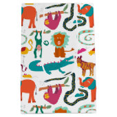 Schattigee kleurrijke Abstracte Dieren Kinder Patr Medium Cadeauzakje (Achterkant)