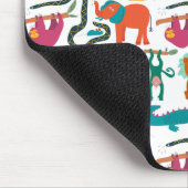 Schattigee kleurrijke Abstracte Dieren Kinder Patr Muismat (Hoek)