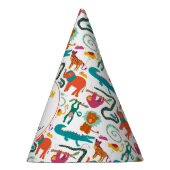 Schattigee Kleurrijke Abstracte Dieren Kinderen Ve Feesthoedjes (Rechts)