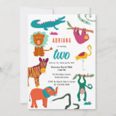 Schattigee Kleurrijke Abstracte Dieren Kinderen Ve Kaart (Voorkant)