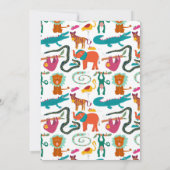 Schattigee Kleurrijke Abstracte Dieren Kinderen Ve Kaart (Achterkant)