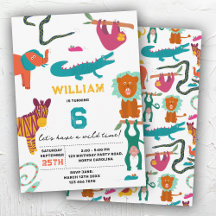 Schattigee Kleurrijke Abstracte Dieren Kinderen Ve