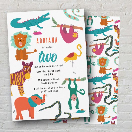 Schattigee Kleurrijke Abstracte Dieren Kinderen Ve Kaart