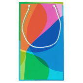 Schattigee Kleurrijke Abstracte Geometrische Regen Klein Cadeauzakje (Achterkant)