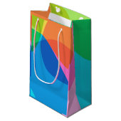 Schattigee Kleurrijke Abstracte Geometrische Regen Klein Cadeauzakje (Voorkant Gekanteld)