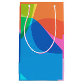 Schattigee Kleurrijke Abstracte Geometrische Regen Klein Cadeauzakje (Voorkant)