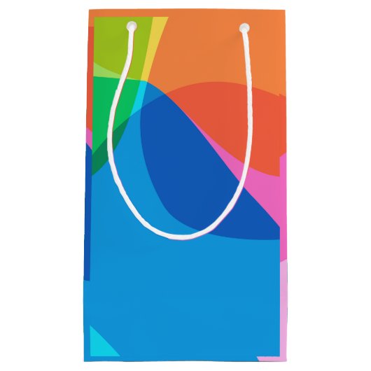 Schattigee Kleurrijke Abstracte Geometrische Regen Klein Cadeauzakje (Voorkant)