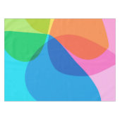 Schattigee Kleurrijke Abstracte Geometrische Regen Tafelkleed (Voorkant (Horizontaal))
