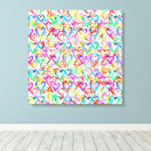 Schattigee kleurrijke abstracte harten canvas prin afdruk (Insitu (Houten vloer))