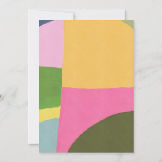 Schattigee Kleurrijke Abstracte Kunst Moderne 30e  Kaart (Achterkant)