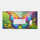 Schattigee Kleurrijke Abstracte Vlinderkunst Bureaumat (Keyboard & Muis)