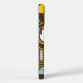 Schattigee Kleurrijke Aqua en Gele Uil Case-Mate iPhone Case (Achterkant / Rechts)