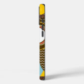 Schattigee Kleurrijke Aqua en Gele Uil Case-Mate iPhone Case (Achterkant / Links)