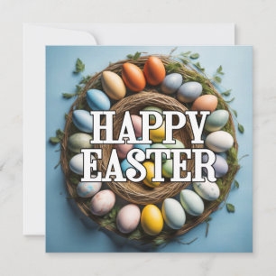 Schattigee kleurrijke Artsy Easter Egg Collage Kaart