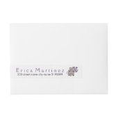 Schattigee kleurrijke Baby olifant Adreslabel Wikkel (Voorkant)