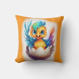 Schattigee kleurrijke Baby Phoenix Hatching Kussen