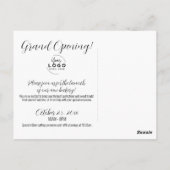 Schattigee kleurrijke bakkerij Grand Opening Briefkaart (Achterkant)