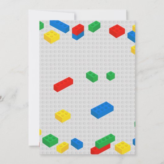 Schattigee kleurrijke bakstenen bouwstenen Kinder Bedankkaart (Achterkant)
