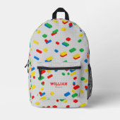 Schattigee kleurrijke bakstenen bouwstenen Kinder Bedrukte Rugzak (Voorkant)