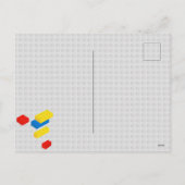 Schattigee Kleurrijke Bakstenen Bouwstenen Kinder  Feestdagenkaart (Achterkant)