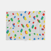 Schattigee Kleurrijke Bakstenen Bouwstenen Kinder  Fleece Deken (Voorkant (Horizontaal))