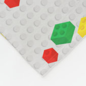Schattigee Kleurrijke Bakstenen Bouwstenen Kinder  Fleece Deken (Hoek)