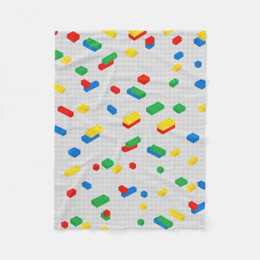 Schattigee Kleurrijke Bakstenen Bouwstenen Kinder  Fleece Deken (Voorkant)