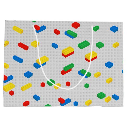 Schattigee Kleurrijke Bakstenen Bouwstenen Kinder  Groot Cadeauzakje (Achterkant)