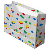 Schattigee Kleurrijke Bakstenen Bouwstenen Kinder  Groot Cadeauzakje (Voorkant Gekanteld)