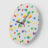 Schattigee Kleurrijke Bakstenen Bouwstenen Kinder  Grote Klok (Hoek)