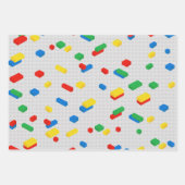 Schattigee Kleurrijke Bakstenen Bouwstenen Kinder Inpakpapier Vel (Voorkant 3)