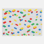 Schattigee Kleurrijke Bakstenen Bouwstenen Kinder Inpakpapier Vel (Voorkant 2)