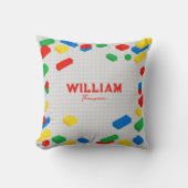 Schattigee kleurrijke bakstenen bouwstenen Kinder Kussen (Voorkant)