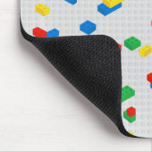 Schattigee Kleurrijke Bakstenen Bouwstenen Kinder Muismat (Hoek)