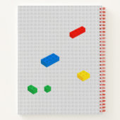 Schattigee Kleurrijke Bakstenen Bouwstenen Kinder  Notitieboek (Achterkant)